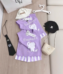 BỘ ELEPHENT VOI TÍM BÉ GÁI