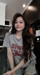 SET ÁO PHÔNG IN CHỮ QUẦN SHORT BÒ NỮ SẴN