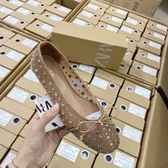 GIÀY DÉP - GIÀY BÚP BÊ ĐÍNH ĐÁ NÂU HÀNG CC (XẢ 120k)