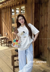SET ÁO PHÔNG CÚN QUẦN KẺ SUÔNG CHO NỮ SALE 99k)