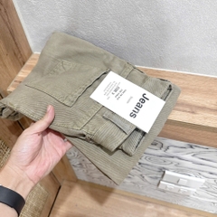 QUẦN JEAN NỮ SUÔNG NÂU GÂN NỔI