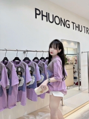 ÁO PHÔNG HỒNG TÍM THỎ NỮ SẴN(XẢ 60k)