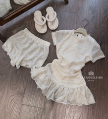 SET VÁY ĐUÔI BÈO CỘC TAY NỮ