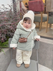 ÁO PHAO MŨ LÓT LÔNG DƯ XỊN BÉ TRAI BÉ GÁI SẴN