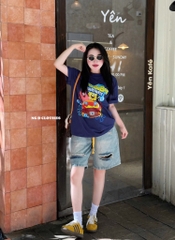 SET ÁO THUN QUẦN BÒ RÁCH 4 MÀU