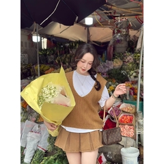 SET ÁO PHÔNG + GILE LEN NỮ ZARAAA THU ĐÔNG SẴN(XẢ 99k)