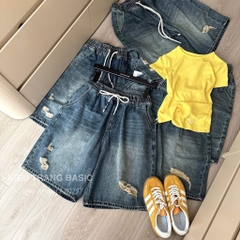 SET ÁO COTTON MIX QUẦN NGỐ JEAN NỮ SẴN