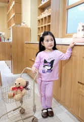 SET 2 BỘ DÀI TÍM CHẤM BI KURUMI BÉ GÁI