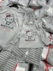 SET BỘ DÀI HELO KITY MÀU XÁM MẸ VÀ BÉ THU ĐÔNG