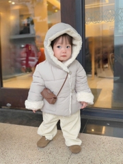 ÁO PHAO MŨ LÓT LÔNG DƯ XỊN BÉ TRAI BÉ GÁI SẴN