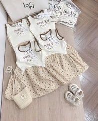 VÁY XOÈ HOA NHÍ PUPPY BÉ GÁI SẴN