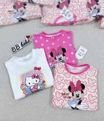 SET 3 BỘ DÀI MICKEY HELLO KITTY TONE HỒNG BÉ GÁI(XẢ 155k)