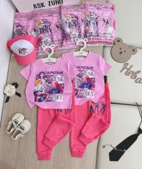 SET BỘ DÀI HỒNG HUNTRX QUẦN DÀI BOM BÉ GÁI SẴN