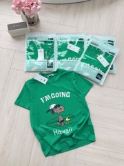 ÁO COTTON XANH HAWAI I AM GOING NỮ