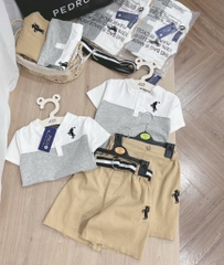 SET CỘC POLO THÊU NGỰA KÈM ĐAI BÉ TRAI SẴN (XẢ 69k)