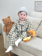 SET 2 BỘ DÀI PIZAMA KẺ BÉ TRAI SẴN