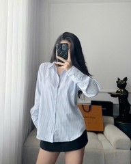 ÁO SƠ MI NỮ DÀI TAY THÊU NGỰA 3 MÀU SẴN (TRẮNG SALE 87k)
