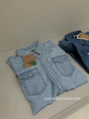 ÁO BÒ NỮ TÚI TRƯỚC FORM TO RỘNG SẴN