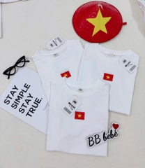 ÁO PHÔNG LOGO CỜ VN CHO BÉ TRAI GÁI