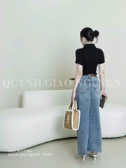 CHÂN VÁY JEAN NỮ WHOAU XẺ SAU DÁNG DÀI SẴN(SALE 149k)