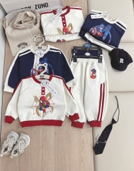 SET BỘ DÀI NỈ SIÊU NHÂN MARVAL 2 MÀU PHỐI BÉ TRAI