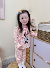 SET 3 BỘ DÀI MICKEY HELLO KITTY TONE HỒNG BÉ GÁI(XẢ 155k)