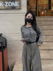 ÁO LEN HOẠ TIẾT PHA MÀU NỮ THU ĐÔNG