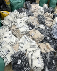 ÁO LEN KẺ THÊU GẤU CỘC TAY NỮ SẴN (SALE 95k)