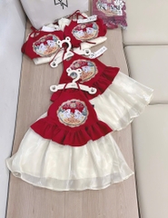SET YẾM LỤA CHÂN VÁY GẤM BÉ GÁI