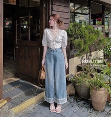 QUẦN BÒ NỮ PHỐI GẤU REN SẴN