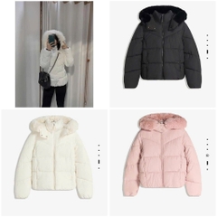 ÁO PHAO BÉO MŨ LÔNG NỮ THU ĐÔNG