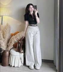 QUẦN JEAN NỮ SUÔNG TRẮNG SẴN