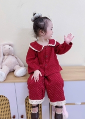 SET BỘ XÔ ĐỎ DÀI BÈO REN BÉ GÁI