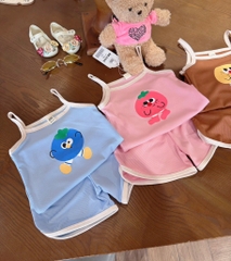 SET 3 BỘ 2 DÂY NÂU HỒNG XANH BÉ GÁI SẴN(XẢ 95k)