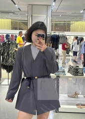 ÁO VEST NỮ ZARA KÈM ĐAI THU ĐÔNG SẴN