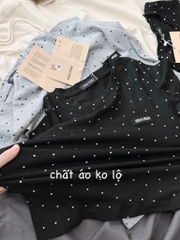 SET BỘ NỮ QUẦN TÚI HỘP DÚT GẤU MIXX ÁO CHẤM BI MIU MIU