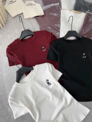 SET 3 ÁO ZIP NỮ CỔ TRÒN THÊU M.K CỘC TAY NỮ SẴN (SALE 125k)