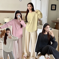 SET BỘ NGỦ QUẦN KẺ 4 MÀU QC NỮ