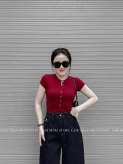 SET QUẦN JEAN NỮ SUÔNG MIX ÁO ĐỎ CÚC NGỰC