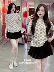 ÁO PHÔNG G.C ĐỎ ĐEN TRẮNG NỮ