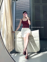 QUẦN NGỐ BÒ NỮ LÌ VAI MÀU KEM XỊN XÒO SẴN