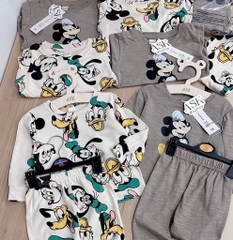 SET 2 BỘ DÀI HH MICKEY TONE XÁM BÉ TRAI