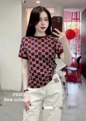 ÁO PHÔNG G.C ĐỎ ĐEN TRẮNG NỮ