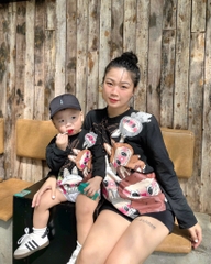 ÁO MẸ CON IN HÌNH LABUBU SIÊU HOT SẴN