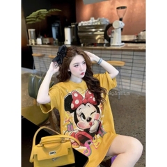 ÁO PHÔNG VÀNG FORM RỘNG HÌNH MICKEY TO NỮ SẴN