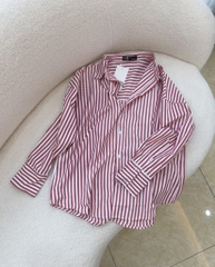 ÁO SƠ MI KẺ ĐỎ Z.R DÀI TAY NỮ SẴN(SALE 55k)