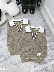 SET ÁO LEN LƯỚI SÁT NÁCH KÈM QUẦN ĐÙI NỮ