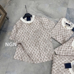 ÁO THUN L.V CỔ TRÒN TAY NGẮN SIÊU SANG NỮ SẴN (XẢ 75k)