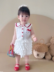 VÁY POLO BÉ GÁI PHỐI BÈO TẦNG SẴN
