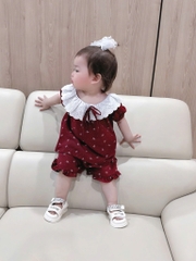 SET BÈO CHẤT ĐŨI ĐỎ ĐẬM BÉ GÁI (SALE 62k)